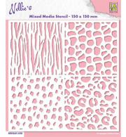 Mixed Media Stencil, Animal Prints - #544117