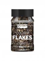 Pentart Colored Flakes Black - Gold 100ml - #594267