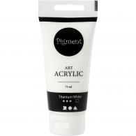 Pigment Art Acrylic Paint Titanium White 75 ml - #597534