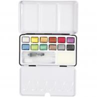 Pigment Art Aqua Watercolor Paint Metallic Set 12 ½ pan - #597792