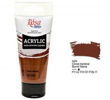 Rosa Studio Acrylic Paint 75 ml 424 Burnt Sienna - #596994