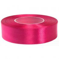Satin ribbon 25 mm 25 m Luxury Raspberry Pink - #598228