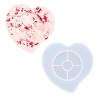Silicone Mold 11.8x10.5 cm Coaster Extra Strong Heart - #598717