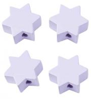 Ster voor speenketting 4pcs x 19,5×19,5x8mm, Sering - #545508