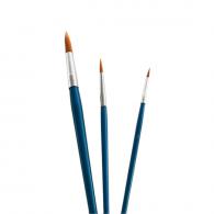Synthetic Brush Set Round 3 pieces - #593320