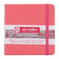 TAC Sketchbook 12x12 cm 140gr 80 sheets Coral red - #597645