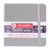 TAC Sketchbook 12x12 cm 140gr 80 sheets Silver - #596941