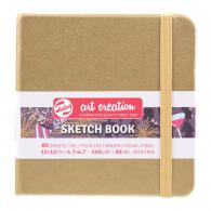 TAC Sketchbook 12x12 cm 140gr 80 sheets White gold - #597114