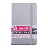 TAC Sketchbook 9x14 cm 140gr 80 sheets Silver - #597634