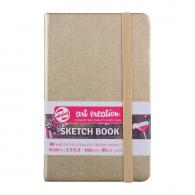 TAC Sketchbook 9x14 cm 140gr 80 sheets White gold - #597357