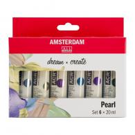 Talens Amsterdam Acrylic Paint Mother of Pearl Set 6x20 ml - #597262