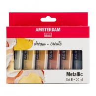 Talens Amsterdam Metallic Acrylic Set 6x20 ml - #597626