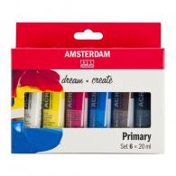 Talens Amsterdam Primary Acrylic Set 6x20 ml - #597599