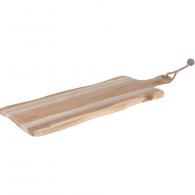 Teak serving board with handle and rope - #599645